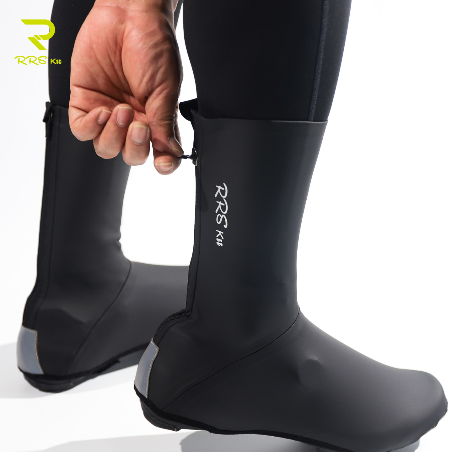 Cycling Shoe Covers - RRSKIT ที่คลุมรองเท้าปั่นจักรยานแบบบาง ผ้าฟลีซ ที่คลุมรองเท้าสำหรับจักรยานเสือหมอบและเสือภูเขา กันน้ำ กันลม