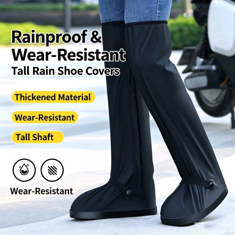 Cycling Shoe Covers - กว่าเข่าสูงหลอดReusableกันน้ําOvershoesกางเกงรองเท้าขี่จักรยานลื่นBootครอบคลุมฝนหิมะเปียกรองเท้าProtector