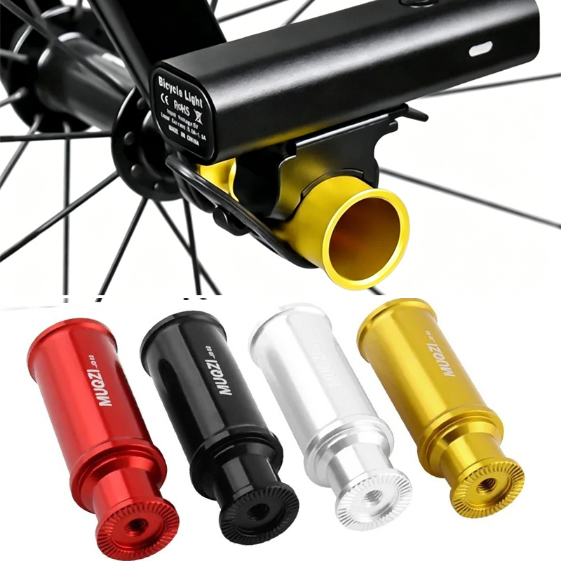 Cycling Gear Holder - ที่ยึดไฟจักรยานสำหรับติดตั้งไฟฉาย สำหรับล้อหน้าและล้อหลัง รูน็อต M5 แบบปลดเร็ว ทำจากอลูมิเนียมอัลลอย