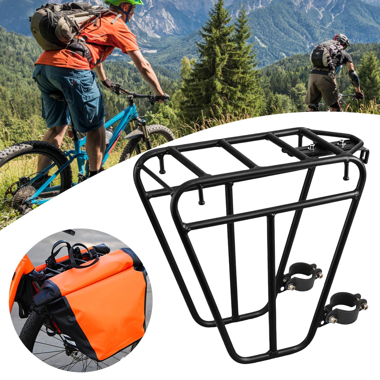 Cycling Gear Shelf - 1/2 ชิ้น แร็คหน้าจักรยาน แร็คเหล็กแข็งแรงสำหรับจักรยาน แร็คบรรทุกสัมภาระ แร็คหน้าจักรยานเสือภูเขา