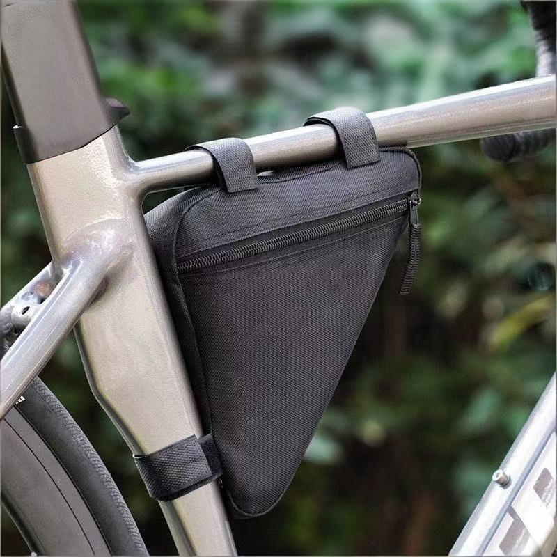 Cycling Gear Duffle - กระเป๋าเก็บอุปกรณ์จักรยานกันน้ำแบบสามเหลี่ยมสำหรับติดที่ท่อบนจักรยาน อุปกรณ์เสริมสำหรับการปั่นจักรยานกลางแจ้ง
