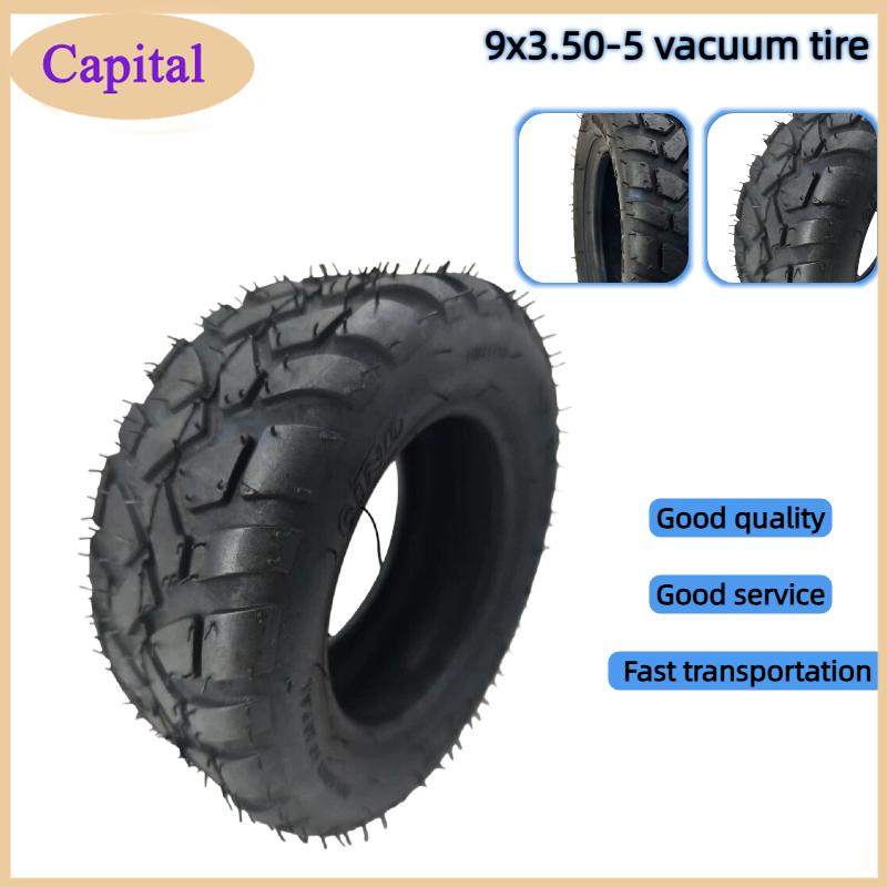 Road Bike Tire - ยางสุญญากาศสำหรับสกู๊ตเตอร์ไฟฟ้าขนาด 9x3.50-5 นิ้ว สำหรับสเก็ตบอร์ดภูเขา เครื่องกวาดหิมะ ยางออฟโรดแบบไม่มียางใน