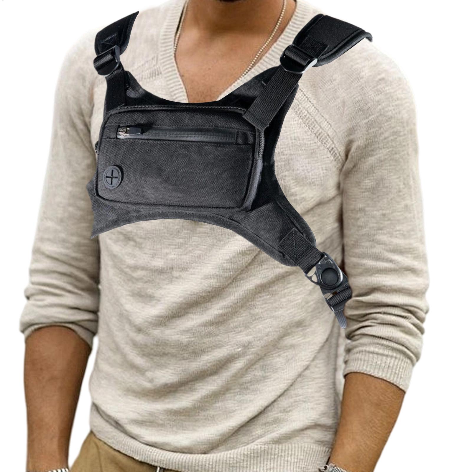 Cycling Gear Backpack - กระเป๋าคาดอกวิ่ง กระเป๋าคาดอกเดินป่า เสื้อวิ่งแบบมีช่องใส่ของ กระเป๋าเป้สะพายหลัง ที่ใส่โทรศัพท์ อุปกรณ์กลางแจ้งสำหรับผู้หญิงผู้ชาย