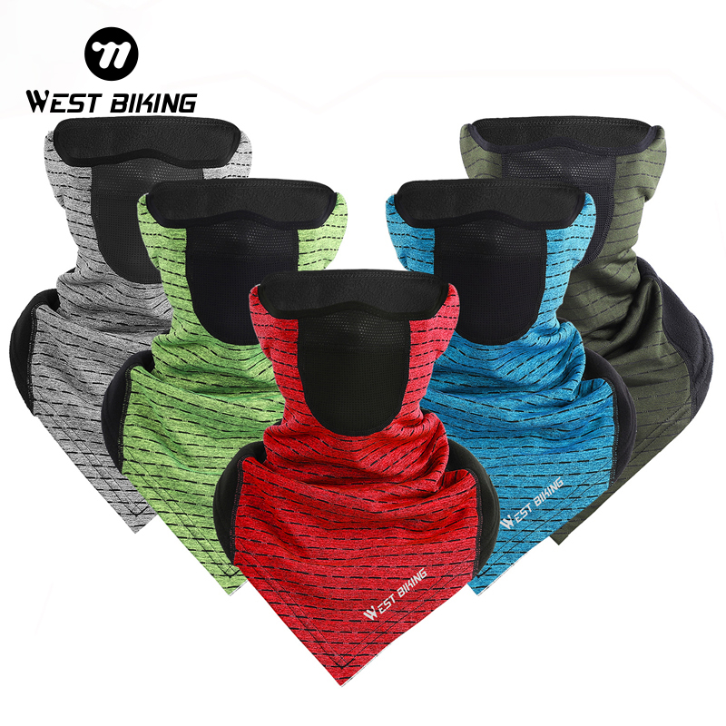 Cycling Gear Winter - หน้ากากให้ความอบอุ่นสำหรับปั่นจักรยานตะวันตกสำหรับฤดูหนาวเล่นสกีกันลมผ้าฟลีซสำหรับวิ่งตกปลาผ้าพันคอปีนเขาปั่นจักรยานคอมอเตอร์ไซค์อุปกรณ์ให้ความอบอุ่นแบบร้อน