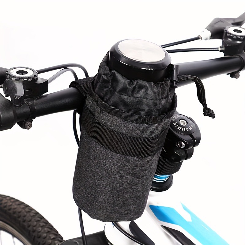 Cycling Gear Duffle - กระเป๋าใส่ขวดน้ำโพลีเอสเตอร์แบบมีฉนวนกันความร้อนขนาด 750 มล. กระเป๋าใส่ขวดน้ำแบบถอดได้ อุปกรณ์จัดเก็บสำหรับการปั่นจักรยาน