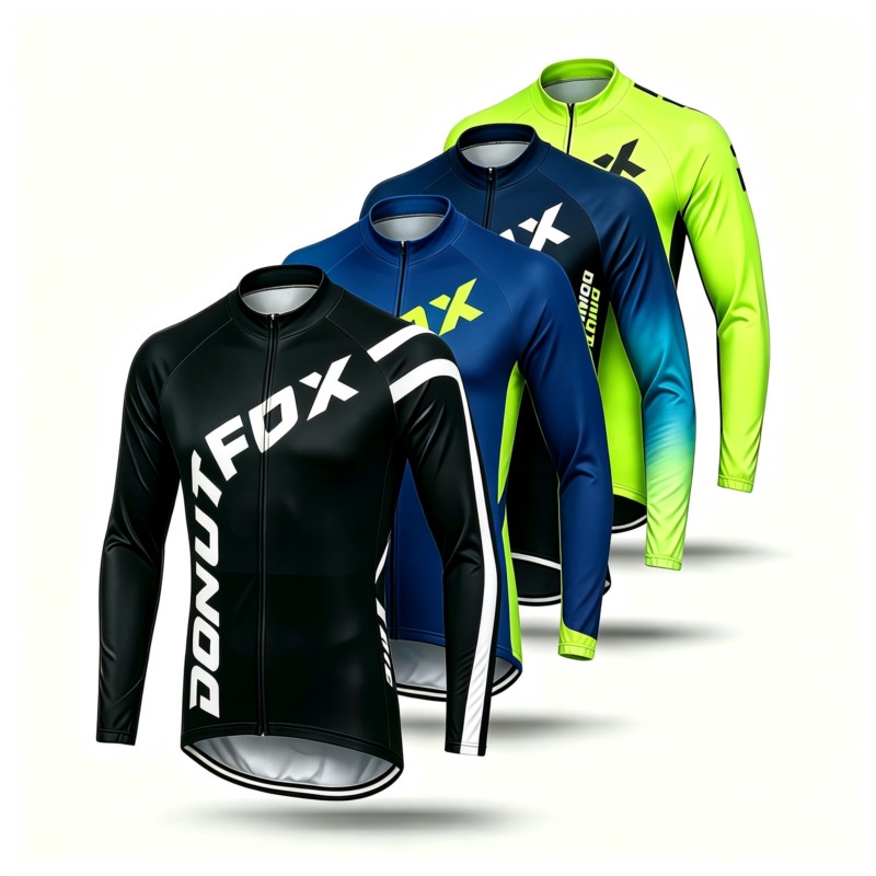 Cycling Gear Waterproof - เสื้อเจอร์ซีย์ MTB แขนยาวสำหรับผู้ชายและกางเกงปั่นจักรยาน แห้งเร็ว ชิ้นเดียวหรือชุดเข้าชุดสำหรับการปั่นจักรยานเสือภูเขาและมอเตอร์ครอส