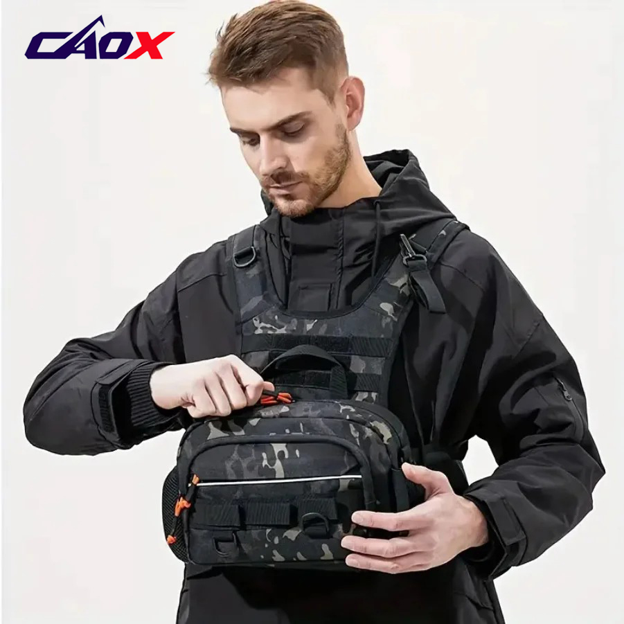 Cycling Gear Duffle - กระเป๋าเป้สะพายหน้าอกสำหรับใส่เหยื่อตกปลา เหมาะสำหรับการเดินทาง แคมป์ปิ้ง เดินป่า ปั่นจักรยาน ปีนเขา