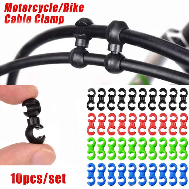 Cycling Gear Parts - 10 ชิ้น/เซ็ตจักรยาน CROSS Line คลิปจักรยานเสือภูเขาจักรยานเบรคเกียร์สาย S