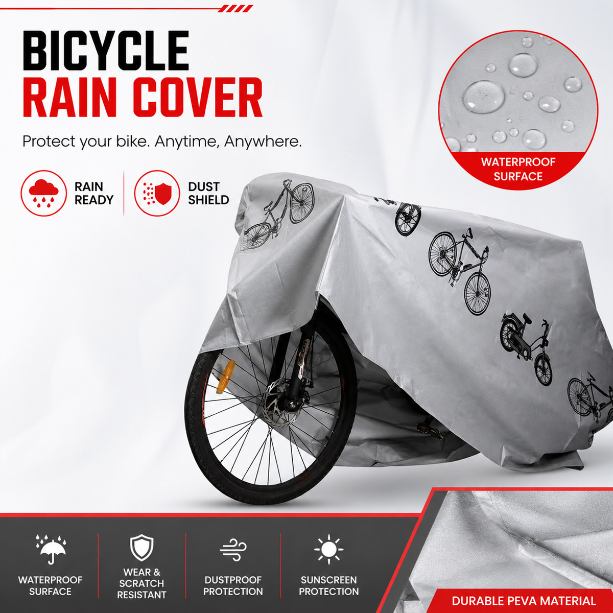 PINMOAP ผ้าคลุมจักรยานกันฝนอเน - Cycling Gear Duffle บทวิจารณ์และราคา
