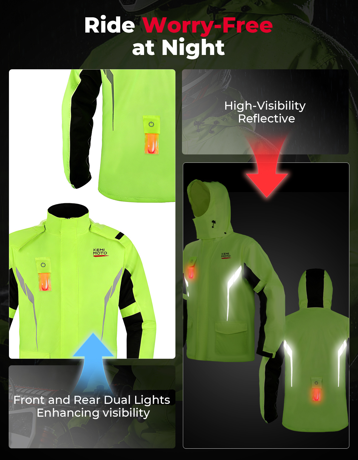 KEMIMOTO ชุดเสื้อกันฝนกันน้ำสำ - Cycling Gear Waterproof บทวิจารณ์และราคา