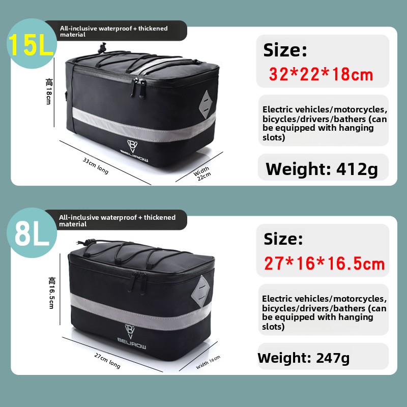 กระเป๋าติดท้ายจักรยาน 8 ลิตร/1 - Cycling Gear Shelf บทวิจารณ์และราคา